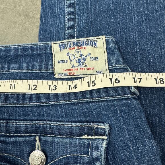 Vintage Y2K True Religion Fully Rhinestone Mcbling Billy Jean Flap Pocket 31 - Picture 7 of 9